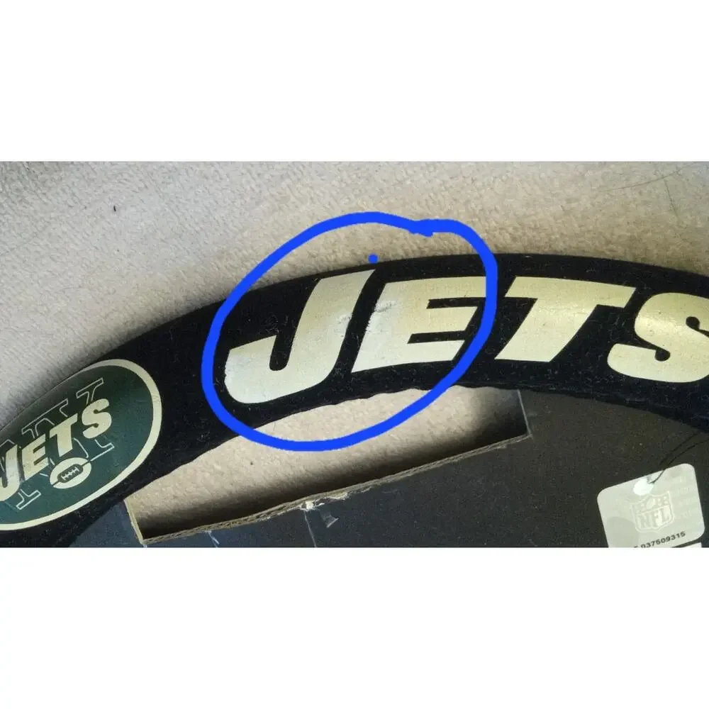 New York Jets NFL Mesh & Poly Suede Sterring Wheel Cover
